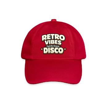 Retro Vibes Disco Feel the Groove Statement - Baseballkappe - klassisch Rot - Vorne