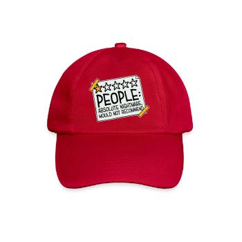 People Absolute Nightmare 1 Stern Review Logo Text - Baseballkappe - klassisch Rot - Vorne