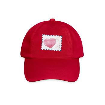 Postkarte - Baseballkappe - klassisch Rot - Vorne