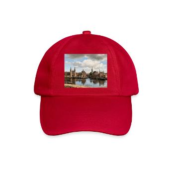 Blick auf Delft (realistisch) - Baseballkappe - klassisch Rot - Vorne