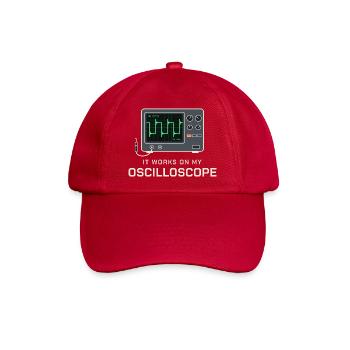 Es funktioniert an meinem Oszilloskop - Baseballkappe - klassisch Rot - Vorne