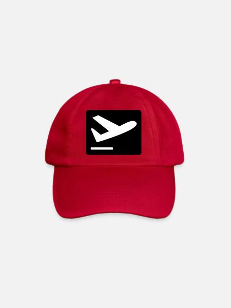 Flugzeug beim Starten - Baseballkappe - klassisch Rot