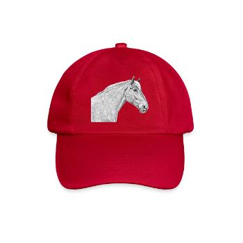 Pferdekopf Pferd Dressurpferd Pferderasse Reiten - Baseballkappe - klassisch Rot - Vorne