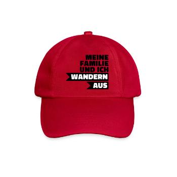 Wandern Aus – Großbuchstaben Kontrast - Baseballkappe - klassisch Rot - Vorne