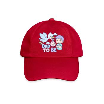Der Storch und der werdende Vater - Baseballkappe - klassisch Rot - Vorne