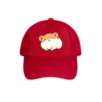 Schlafender Hamster - Baseballkappe - klassisch Rot - Vorne