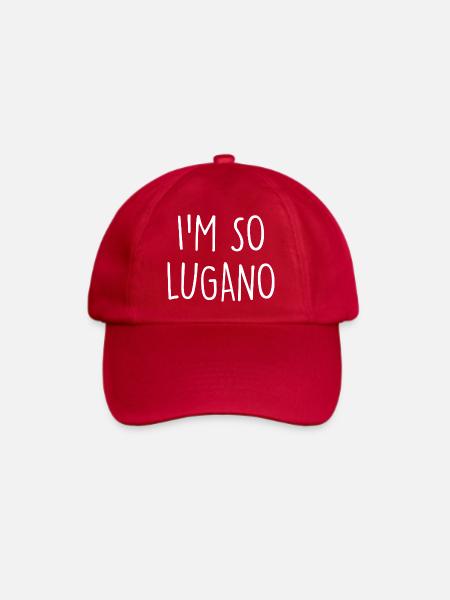 Lugano Switzerland Schweiz  - Baseballkappe - klassisch Rot