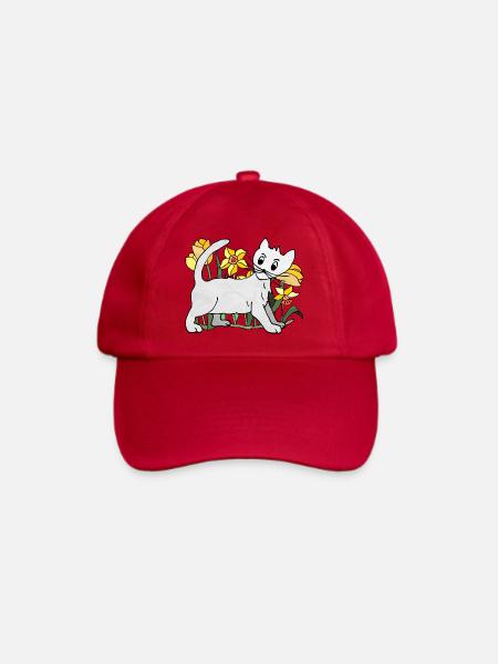 Katze - Baseballkappe - klassisch Rot