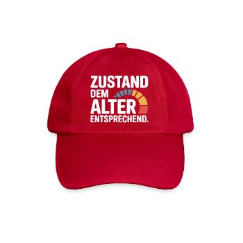 Zustand Dem Alter Entsprechend Oldtimer Geburtstag - Baseballkappe - klassisch Rot - Vorne