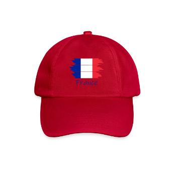 Französische Flagge Pinselstrich - Baseballkappe - klassisch Rot - Vorne