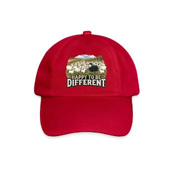 Black sheep - Happy to be different - Baseballkappe - klassisch Rot - Vorne
