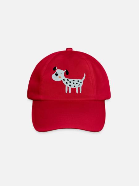 hellblauer Hund - Baseballkappe - klassisch Rot