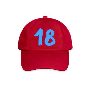 18- - Baseballkappe - klassisch Rot - Vorne