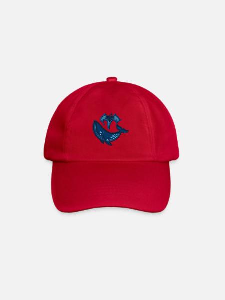 Whale - Baseballkappe - klassisch Rot