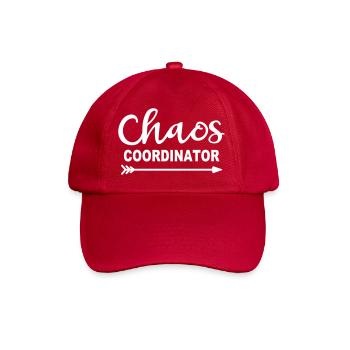 Chaos coordinator genius masters chaos mom dad - Baseball Cap - classic red - Front