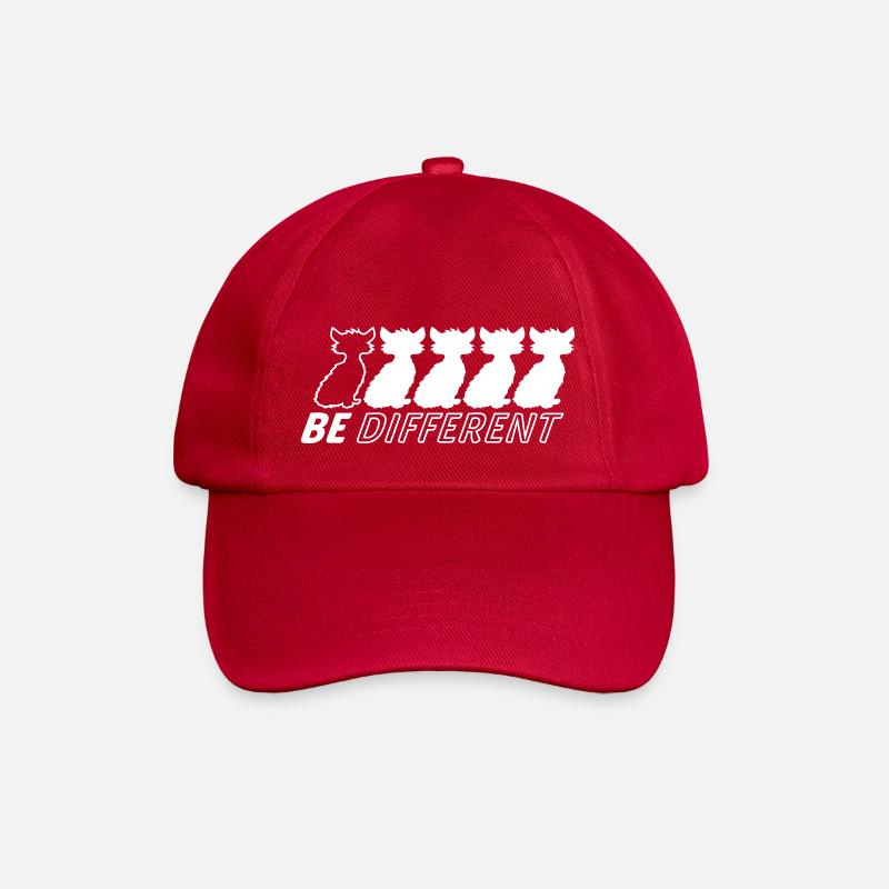 Be Different Katzen Freunde Anders Besonders Sein - Baseballkappe - klassisch Rot