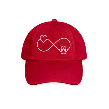 hundepfote love forever - Baseballkappe - klassisch Rot - Vorne