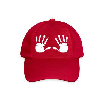 händeabdruck - Baseballkappe - klassisch Rot - Vorne