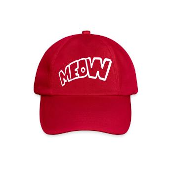 Meow Cat Comic Meow Lettres Chaton Texte Citation - Casquette classique - rouge classique - Devant