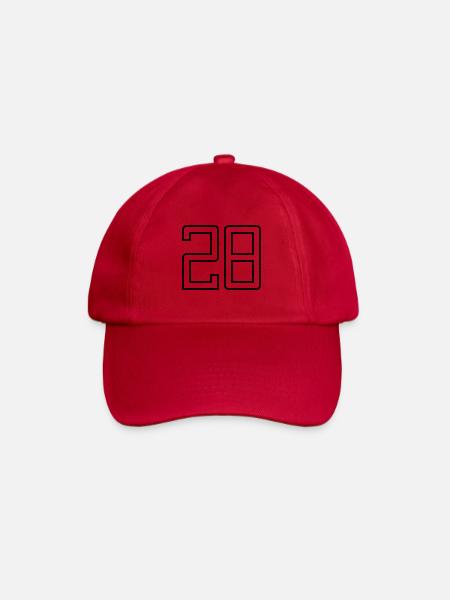 Numéro 28 (Style Université) - Casquette classique - rouge classique
