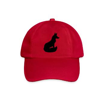 Fuchs Rotfuchs Wildes Tier Silhouette Umriss Cool - Baseballkappe - klassisch Rot - Vorne