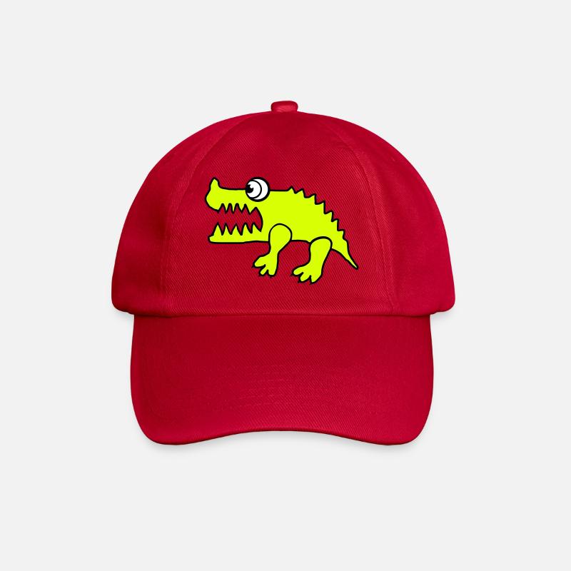 Crocodile (individual color change) - Baseball Cap - classic red