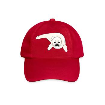 Seehund Baby - Baseballkappe - klassisch Rot - Vorne