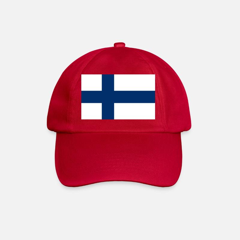 Finnland - Baseballkappe - klassisch Rot