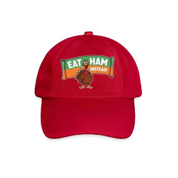 Eat Bacon – Thanksgiving Turkey - Baseball Cap - classic red - Front