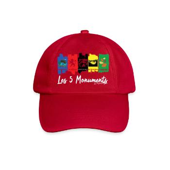 Les 5 Monuments du cyclisme - Casquette classique - rouge classique - Devant