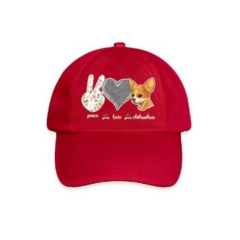 Chihuahua Chihuahueño Paix Amour - Casquette classique - rouge classique - Devant