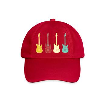 Popgitarren - Baseballkappe - klassisch Rot - Vorne