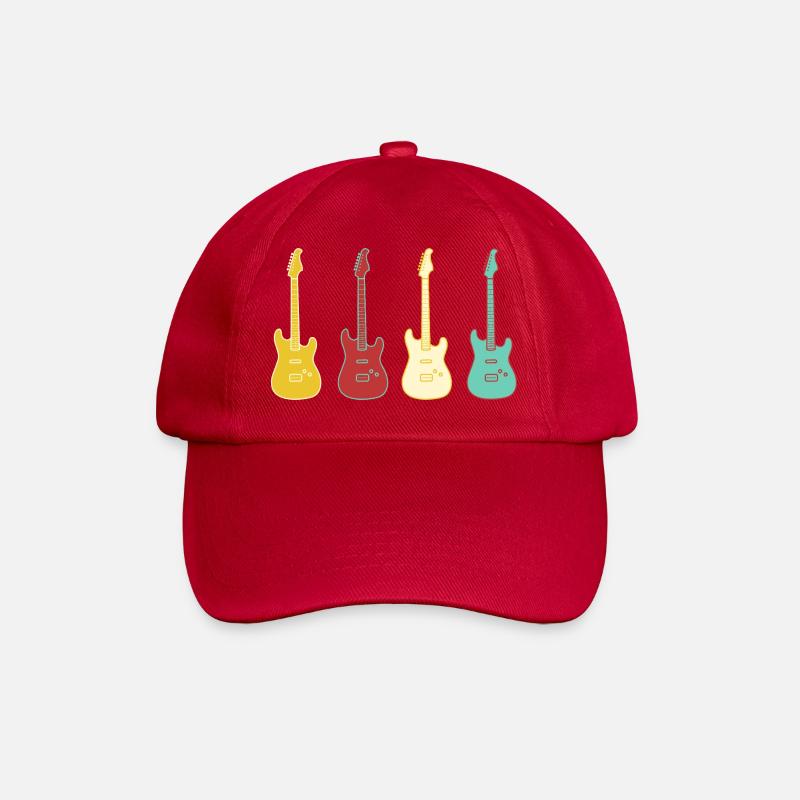 Pop Guitars - Baseball Cap - classic red