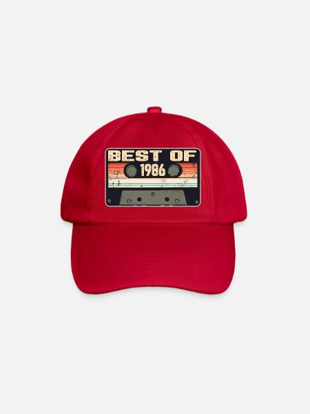 Best Of 1986 Retro Cassette - Baseballcap - klassiek rood
