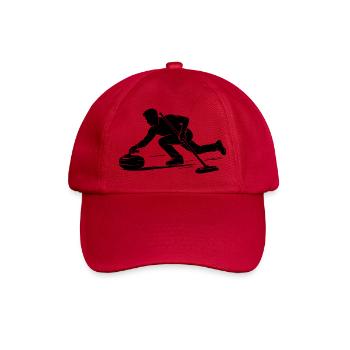 Curling Spieler Sport Wintersport Eis Präzision - Baseball Cap - classic red - Front