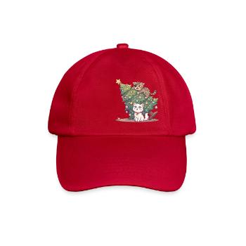 O Tannenbaum! Süße Katzen & Weihnachtschaos - Baseballkappe - klassisch Rot - Vorne