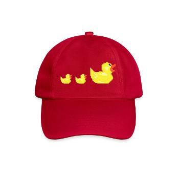 Pixel ducks family mother chicks kid gift - Baseball Cap - classic red - Front