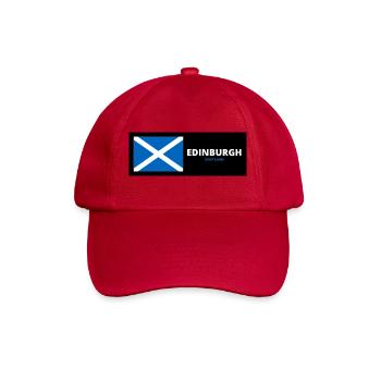 Ville d’Édimbourg avec drapeau écossais - Casquette classique - rouge classique - Devant