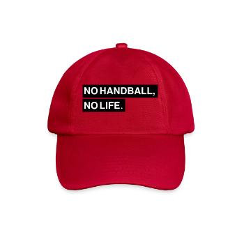 No Handball, no Life - Baseballkappe - klassisch Rot - Vorne