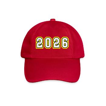 2026 Jahr - Baseballkappe - klassisch Rot - Vorne