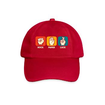 Rock-Paper-Happiness – Funny Positive Vibes – Insp - Baseball Cap - classic red - Front