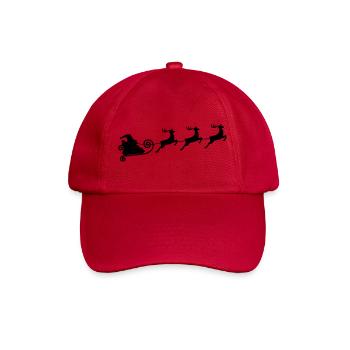 Rentierschlittenfahrt - Baseballkappe - klassisch Rot - Vorne