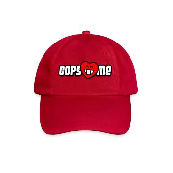 Cops love me (Farben änderbar) - Baseballkappe - klassisch Rot - Vorne