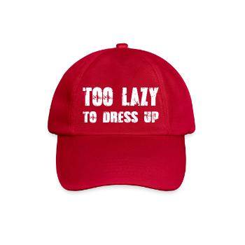 Too lazy dress up funny Halloween shirt - Baseball Cap - classic red - Front