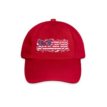 Boston Graffiti-Kunst - Urbaner Stil mit USA Fahne - Baseballkappe - klassisch Rot - Vorne