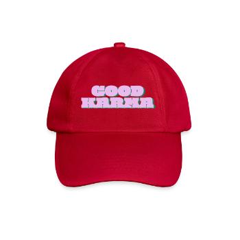 Gutes Karma Retro Pop - Baseballkappe - klassisch Rot - Vorne