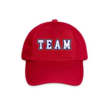Team Schriftzug - Baseballkappe - klassisch Rot - Vorne