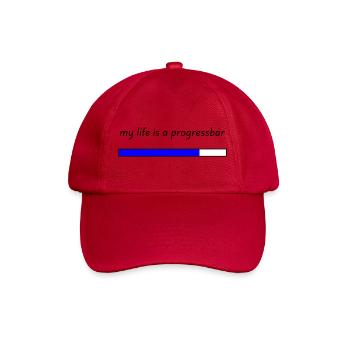 my life is a progressbar - Baseball Cap - classic red - Front