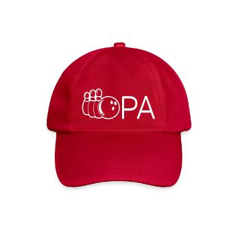 Opa Bowling Geschenkidee - Baseballkappe - klassisch Rot - Vorne