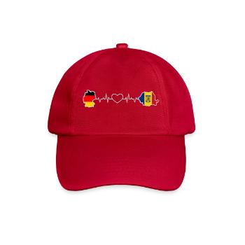 Le battement de cœur de l’Allemagne et de la Roumanie - Casquette classique - rouge classique - Devant